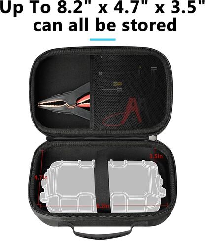 sarlar EVA Protection Case Compatible with NOCO GB20/GB40/GBX45/GB50 Jump Starters, AstroAI S8/NEXPOW/BIUBLE/BUTURE/HULKMAN Up To 8.2" x 4.7" x 3.5" can all be stored,Portable Travel Case Only in Saudi Arabia