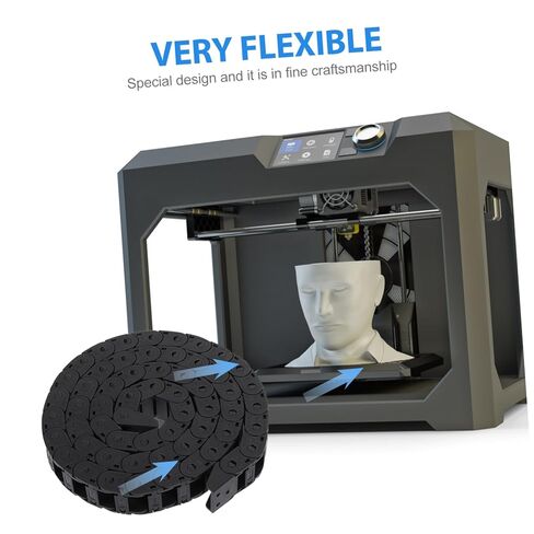 DECHOUS 3D Printer Drag Chain Cable الناقل فتح سلسلة سحب كابل النايلون المرنة لآلات CNC ومطاحن التوجيه لملحقات الطباعة ثلاثية الأبعاد in Saudi Arabia