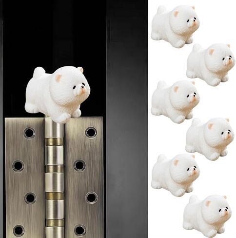 Cute Mini Creative Chow Chow Hinge Heads Decorative Topper Set 6PCS, Home Decoration,Magnetic Hinge Head Toppers Door Hinge in Saudi Arabia