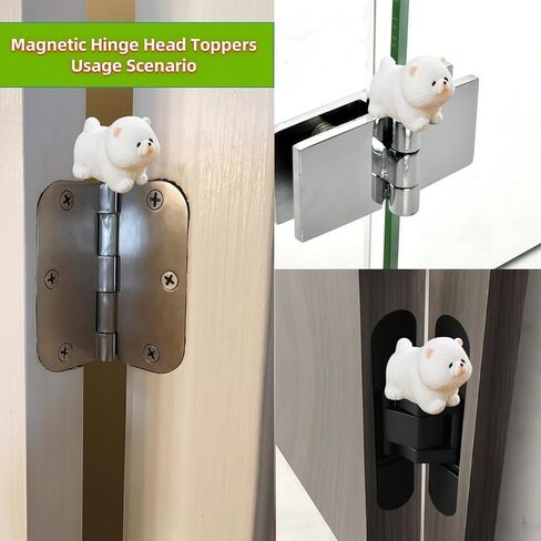 Cute Mini Creative Chow Chow Hinge Heads Decorative Topper Set 6PCS, Home Decoration,Magnetic Hinge Head Toppers Door Hinge in Saudi Arabia