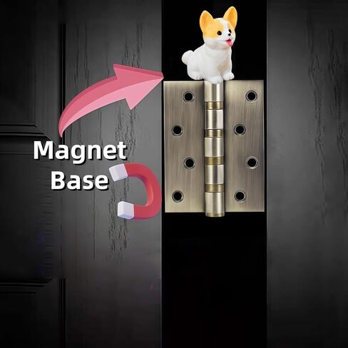Cute Mini Creative Welsh Corgi Hinge Heads Decorative Topper Set 6PCS, Home Decoration,Magnetic Hinge Head Toppers Door Hinge in Saudi Arabia
