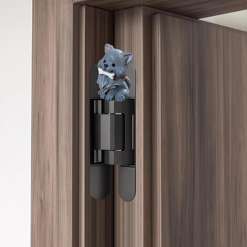 Cute Mini Creative Grey Dog Hinge Heads Decorative Topper Set 6PCS, Home Decoration,Magnetic Hinge Head Toppers Door Hinge in Saudi Arabia