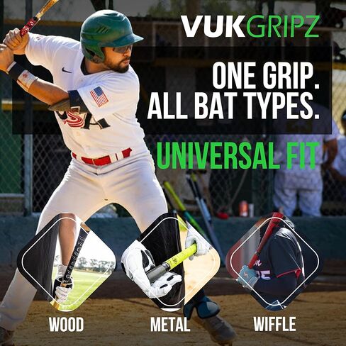 شريط قبضة مضرب البيسبول من VukGripz Team USA - غير لزج، قائم على الاحتكاك، ماص للرطوبة، مقبض شريط مضرب بيسبول مموه بالولايات المتحدة الأمريكية، قابل لإعادة الاستخدام، مغلف بمقبض مناسب لجميع الأحوال الجوية، مرخص رسميًا، صنع في الولايات المتحدة الأمريكية in Saudi Arabia