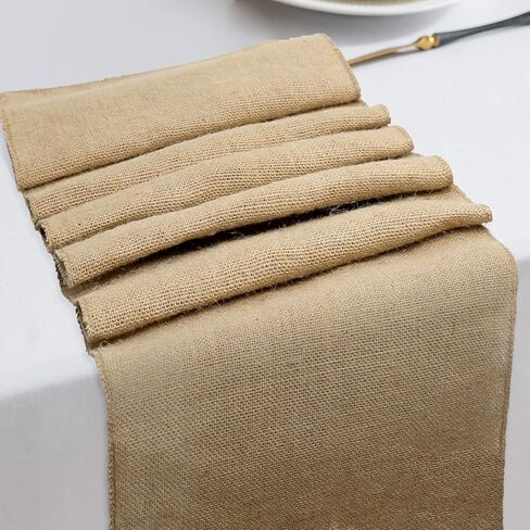 13 Pack Burlap Table Runners 12 x 108 Inches Farmhouse Jute Runner Rustic Burlap Table Runners for Wedding Birthday Engagement Party Home Dining Kitchen Decor in Kuwait