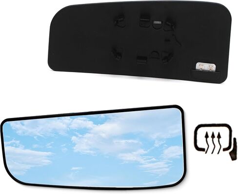 TOEMIRR Upper Right Passenger Side Mirror Glass with Backing Plate Replacement for 2015-2020 Ford F150, Power Heated Towing Mirror Glass for 2017-2020 F250 F350 F450 F550 SUPER DUTY in Saudi Arabia