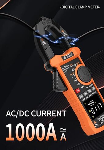مقياس متعدد رقمي من Inrush 1000A TRMS 6000 عدد، جهاز اختبار جهد أمبير مع VFD، وضع LOZ يقيس الجهد الكهربي الحالي AC/DC ودرجة الحرارة والتردد والسعة والمقاومة والاستمرارية NCV in Kuwait