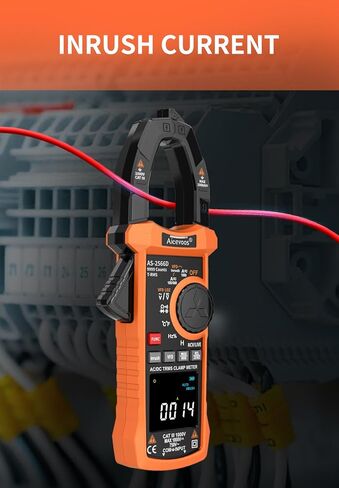 مقياس متعدد رقمي من Inrush 1000A TRMS 6000 عدد، جهاز اختبار جهد أمبير مع VFD، وضع LOZ يقيس الجهد الكهربي الحالي AC/DC ودرجة الحرارة والتردد والسعة والمقاومة والاستمرارية NCV in Kuwait
