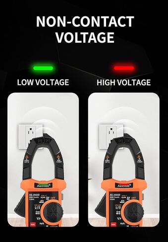 مقياس متعدد رقمي من Inrush 1000A TRMS 6000 عدد، جهاز اختبار جهد أمبير مع VFD، وضع LOZ يقيس الجهد الكهربي الحالي AC/DC ودرجة الحرارة والتردد والسعة والمقاومة والاستمرارية NCV in Kuwait