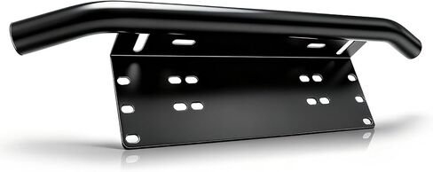 CO LIGHT No Drill Universal Bull Bar Front Bumper لوحة ترخيص جبل قوس حامل سبائك الألومنيوم للطرق الوعرة شريط الضوء القرون أضواء القيادة متوافقة مع JK JL Truck SUV Pickup ATV UTV أسود in Kuwait