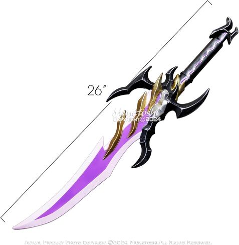 Munetoshi 26.5 "رغوة أنتاريس خاتمة الأنياب خنجر طبق الاصل منفردا تأثيري الدعامة مستوى السيف in Kuwait