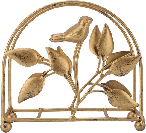 Haofy Metal Napkin Holder Rustic Bird Design Tissue Dispenser With Vintage Gold Finish For Farmhouse Kitchen Dining Table Cafe Decor Iron Napkin Stand Holder in Saudi Arabia