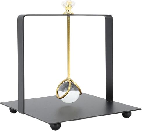 حامل مناديل كريستال، 5.3 بوصة × 5.3 بوصة × 5.9 بوصة، حامل مناديل طاولة عصري أنيق، موزع مناديل منضدية زجاجية معدنية بمقبض، تخزين مناديل ورقية للمطبخ والمكاتب والفندق (أسود) in Kuwait