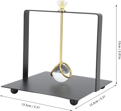 حامل مناديل كريستال، 5.3 بوصة × 5.3 بوصة × 5.9 بوصة، حامل مناديل طاولة عصري أنيق، موزع مناديل منضدية زجاجية معدنية بمقبض، تخزين مناديل ورقية للمطبخ والمكاتب والفندق (أسود) in Kuwait