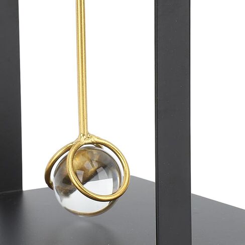 حامل مناديل كريستال، 5.3 بوصة × 5.3 بوصة × 5.9 بوصة، حامل مناديل طاولة عصري أنيق، موزع مناديل منضدية زجاجية معدنية بمقبض، تخزين مناديل ورقية للمطبخ والمكاتب والفندق (أسود) in Kuwait