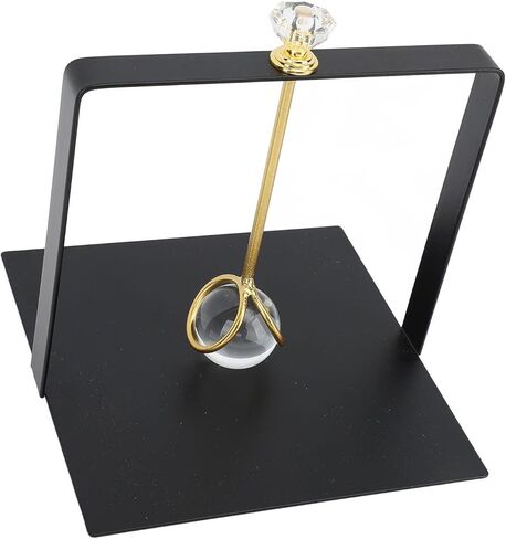 حامل مناديل كريستال، 5.3 بوصة × 5.3 بوصة × 5.9 بوصة، حامل مناديل طاولة عصري أنيق، موزع مناديل منضدية زجاجية معدنية بمقبض، تخزين مناديل ورقية للمطبخ والمكاتب والفندق (أسود) in Kuwait