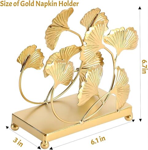 Modern Metal Napkin Holder, Gold Paper Napkin Holder for Bathroom, Kitchen in Kuwait