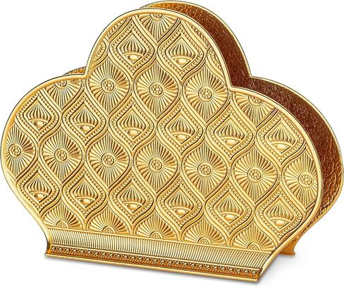 Alisveristime Zamac Napkin Holder – Decorative Elegant Metal Napkin Organizer for Table or Countertop Use (Gold) in Saudi Arabia