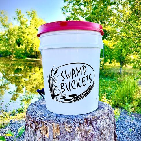 The Original Swamp Bucket Electric Seafood Boiler - 5 Gallon Capacity Crab/Crawfish Cooker with Safety Lid - Indoor/Outdoor Use (White) in Saudi Arabia