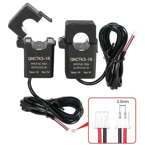 QNCTK3-16 Split Core Current Transformer, AC 100A Input, DC 5V Output, 0.5% Accuracy, Clamp-On CT Sensor (AC 10A Output DC 3.3V) in Saudi Arabia