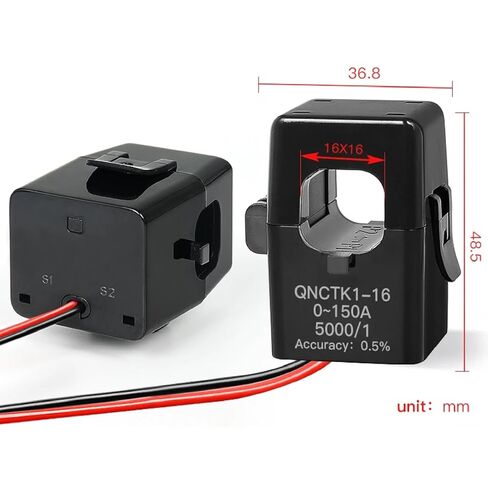 QNCTK1-10 محول تيار منفصل، 0-60 أمبير، نسبة دوران 1000/1، دقة 0.5%، مستشعر CT بمشبك أحادي الطور in Kuwait