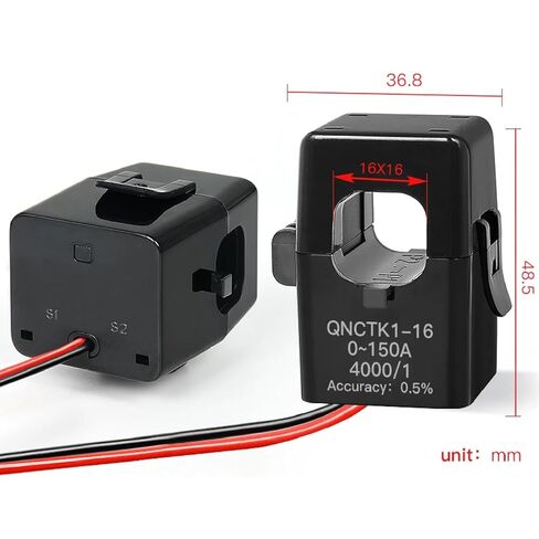 QNCTK1-10 محول تيار منفصل، 0-60 أمبير، نسبة دوران 1000/1، دقة 0.5%، مستشعر CT بمشبك أحادي الطور in Kuwait