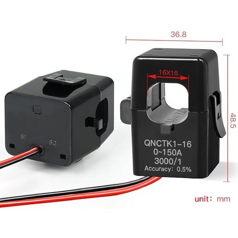 QNCTK1-10 محول تيار منفصل، 0-60 أمبير، نسبة دوران 1000/1، دقة 0.5%، مستشعر CT بمشبك أحادي الطور in Kuwait