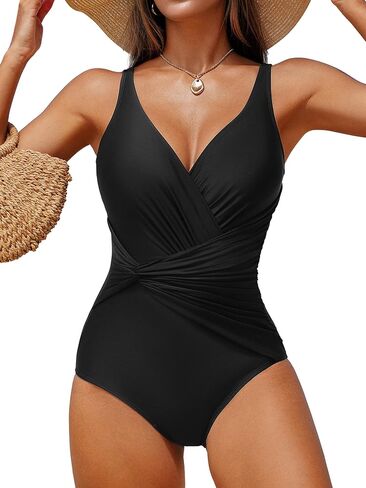 Smismivo Womens Tummy Control One Piece Swimsuit, Push Up Crisscross Bathing Suit-Full Coverage Swimwear with Chic Back Beach in Saudi Arabia