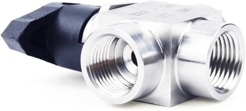 2Pcs Tee 3 Way Female Thread 304 Stainless Steel Adjustable Flow Control Shut Off Ball Valve Water(1/8") in Kuwait
