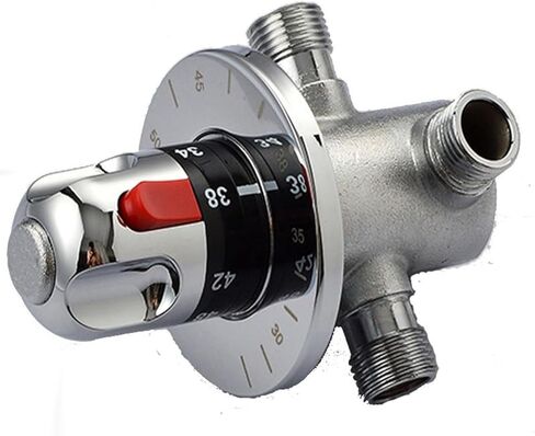 Inch DN15 Brass Thermostatic Mixing Valve Solar Water Heater Valve Adjust The Mixing Water Temperature Thermostatic Mixer in Kuwait