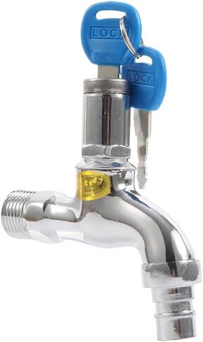 Anti-Theft 1/2" Thread Outdoor Sink with Lock Key Household Outdoor Washing Machine Alloy Water Tap Lockable in Kuwait