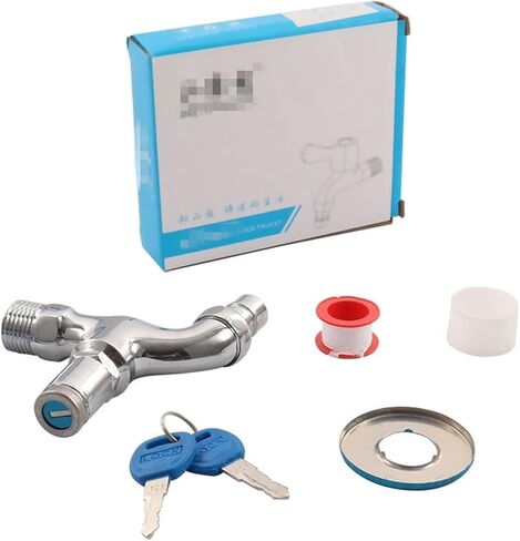 Anti-Theft 1/2" Thread Outdoor Sink with Lock Key Household Outdoor Washing Machine Alloy Water Tap Lockable in Kuwait