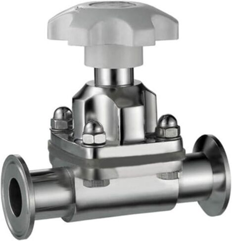 1-1/2 بوصة أنبوب OD 38 مم من الفولاذ المقاوم للصدأ 316L ثلاثي المشبك 1.5 بوصة OD 50.5 مم صمام الحجاب الحاجز سيليكون منتج ألبان البيرة (مقبض أسود) in Kuwait