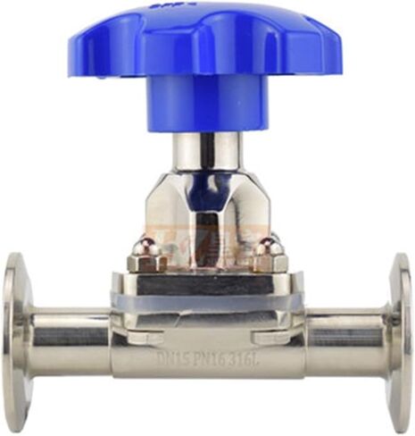 1-1/2 بوصة أنبوب OD 38 مم من الفولاذ المقاوم للصدأ 316L ثلاثي المشبك 1.5 بوصة OD 50.5 مم صمام الحجاب الحاجز سيليكون منتج ألبان البيرة (مقبض أسود) in Kuwait