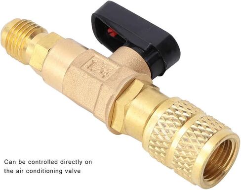 Brass Valve R410 Refrigeration Ball Valve Adapter 45BAR Refrigerant Ball Valve Connector G1/4 G5/16 in Kuwait
