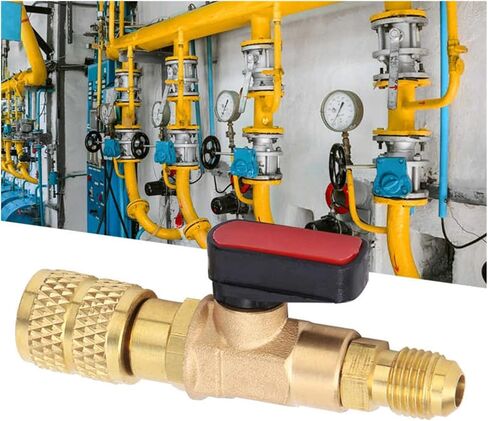 Brass Valve R410 Refrigeration Ball Valve Adapter 45BAR Refrigerant Ball Valve Connector G1/4 G5/16 in Kuwait