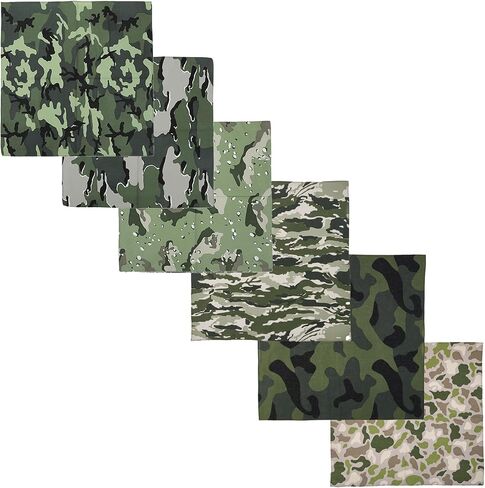 Bioworld Camo Pattern 22" x 22" 6-Pack Bandana Set in Saudi Arabia