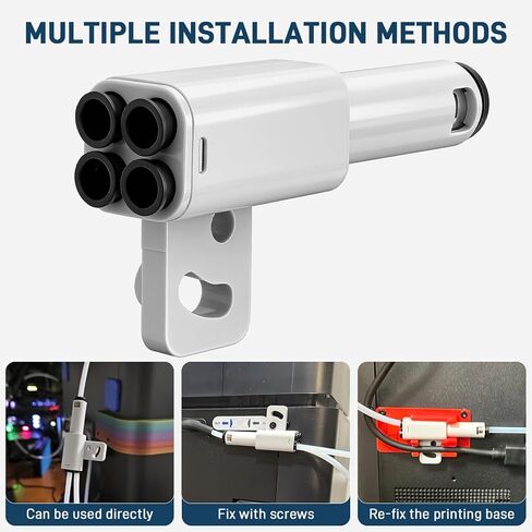 Upgrade ABS 4-in-1 PTFE Adapter Replacement for Bambu lab X1C/X1/X1E/P1P/P1S/ 3D Printer,Filament Bowden Tube Expansion Port, AMS Connect 4 Feeding Modules for Bambu lab X1/P1 Series in Saudi Arabia