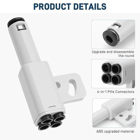 Upgrade ABS 4-in-1 PTFE Adapter Replacement for Bambu lab X1C/X1/X1E/P1P/P1S/ 3D Printer,Filament Bowden Tube Expansion Port, AMS Connect 4 Feeding Modules for Bambu lab X1/P1 Series in Saudi Arabia