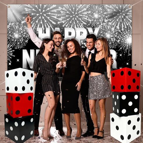 6 PCS Large Dice Favor Boxes 11 in Jumbo Casino Theme Party Decoration Giant Cardboard Dice Boxes for Centerpieces Game Night Prom Birthday Homies Party Las Vegas Themed Party(Multicolor) in Saudi Arabia