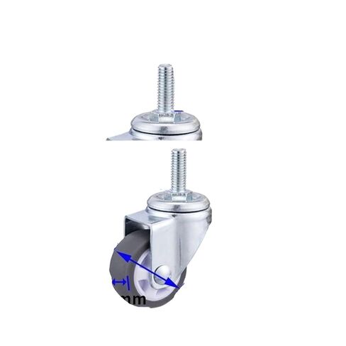 4 Pieces/Batch casters 2 inches Gray TPE Screw casters, M10 Silent Wheels, 50mm Diameter Household Swivel casters in Saudi Arabia