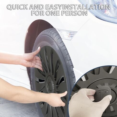 Wheel Covers for Tesla Model Y Accessories 2024 19 Inch 4 Pcs Rim Protector Wheel Cover Replacement Compatible with Tesla Y 2024 2023 2022 2021, NOT for Model Y Juniper 2026 in Kuwait