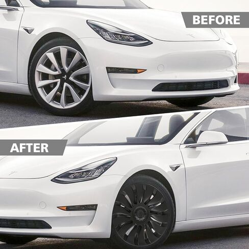 Wheel Covers for Tesla Model Y Accessories 2024 19 Inch 4 Pcs Rim Protector Wheel Cover Replacement Compatible with Tesla Y 2024 2023 2022 2021, NOT for Model Y Juniper 2026 in Kuwait