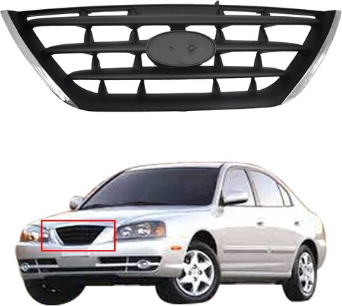 PartsFlow Front Bumper Grille Chrome Grill Assembly For 2015 2016 2017 Hyundai Sonata HY1200174 in Kuwait