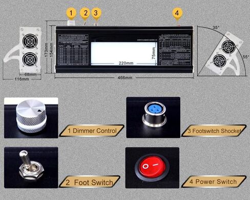 LED Radiography Film Viewer NDT Film Viewers with LED Lighting with Maximum Light Lntensity 300,000cd/㎡or 800,000LUX LED Quantity 280 Working Time >60000 Hours Average Colour Temperature 6500K in Saudi Arabia