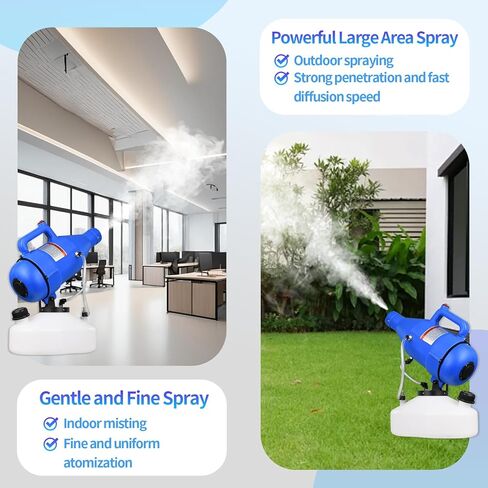 4.5L Portable ULV Fogger Machine with Adjustable Spray & 30ft Range, Handheld Cold Mist Disinfectant Sprayer, Lightweight Design for Hotels, Schools, Yards HESM-01 in Saudi Arabia