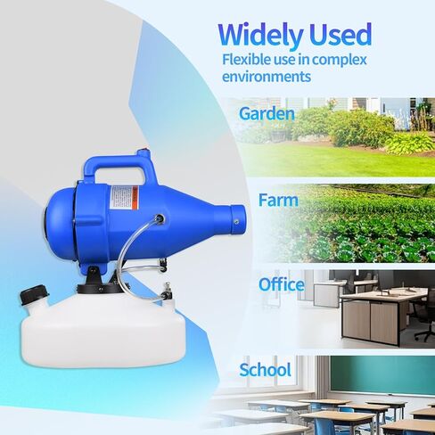 4.5L Portable ULV Fogger Machine with Adjustable Spray & 30ft Range, Handheld Cold Mist Disinfectant Sprayer, Lightweight Design for Hotels, Schools, Yards HESM-01 in Saudi Arabia