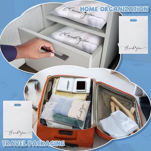 Colarr 120 حزمة من أكياس القمصان البلورية مقاس 11 × 14 بوصة لشحن الملابس الشفافة، حقائب شكر بمقبض وسحاب للأعمال الصغيرة، والملابس، وتغليف التجزئة in Saudi Arabia
