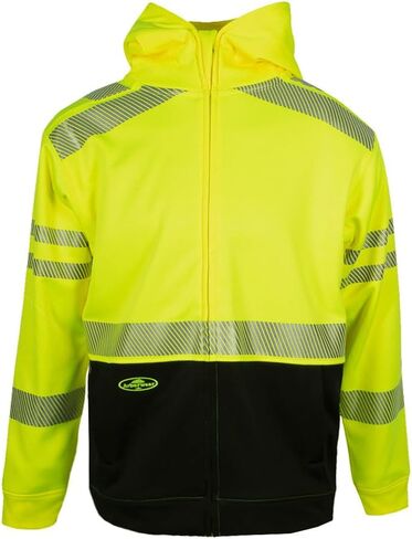 Arborwear Men's Tech Double Thick Hooded Full Zip Sweatshirt HVSA Class 3 High Visibility Safety Apparel, Durable, Warm in Saudi Arabia
