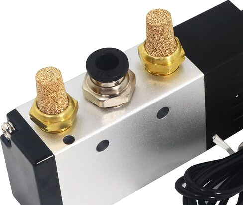 صمام الملف اللولبي 4V210-08 DC12V سلسلة ملف واحد يعمل بالكهرباء 5 طرق 2 موضع 1/4 بوصة NPT نوع التوصيل سلك مخرج in Kuwait