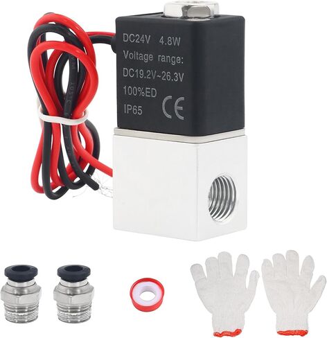 1 قطعة 1/4 بوصة NPT 2V025-08 AC110V 2 طرق 2 موقف 2 طريقة مغلقة عادة صمام الهواء الملف اللولبي الكهربائي in Kuwait